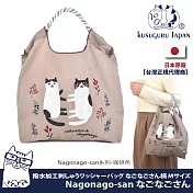 【Kusuguru Japan】日本眼鏡貓 買一送一買就送海綿刷3件組 防潑包 手拿包 斜背包 刺繡尼龍購物袋(多款任選) -防潑刺繡購物袋-C款