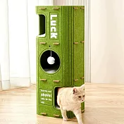 貓窩 加厚貓抓板樹洞貓窩三層(寵物用品/貓窩/貓屋/貓玩具/寵物睡窩/貓跳台) 三層款-綠色