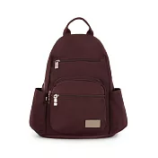 J II 後背包-幻漾防盜尼龍後背包(中款)-6007-35  酒紅色