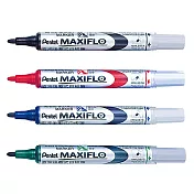 【Pentel 飛龍】後壓式白板筆 細字圓頭 1.5mm 36支/件 MWL5S(紅、黑、藍、綠) 紅