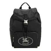 BURBERRY Orkney 翻蓋束口後背包 黑色