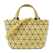 ISSEY MIYAKE 三宅一生BAOBAO CRYSTAL GLOSS手提斜背兩用包(多色選) 奶油黃