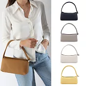 LONGCHAMP LE ROSEAU系列金屬竹節牛皮方形肩背包(中) 核桃棕