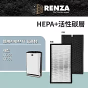 適用 AIRMATE 艾美特 AC34 AC36 電漿離子空氣清淨機 HEPA+活性碳 濾網 濾芯 濾心