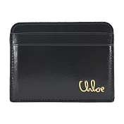 Chloe Iconic亮面小牛皮卡片夾 黑色