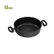 【瑞康屋UCOM】德國黑魔法系列 不沾鍋-24cm 雙耳平底鍋