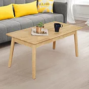 Homelike 喜家居100cm實木茶几-原木色(2526)