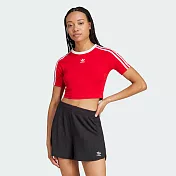 ADIDAS 3 S BABY TEE 短版 女短袖上衣-JD0303 XS 紅色