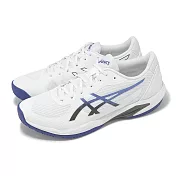 Asics 網球鞋 Solution Swift FF 2 男鞋 白 藍 輕量 緩衝 運動鞋 亞瑟士 1041A466103 25.5cm WHITE/DARK COBALT