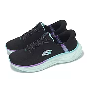 Skechers 休閒鞋 Skech Cloud Slip-Ins 女鞋 黑 輕量 彈性鬆緊 懶人鞋 150560BKMT 23cm BLACK/MULTI