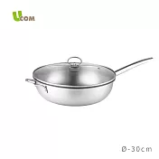 【瑞康屋 UCOM】鍋匠系列MT25台製複合金單柄炒鍋(30cm)