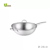 【瑞康屋 UCOM】鍋匠系列MT25台製複合金單柄炒鍋(28cm)