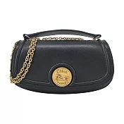 Chloe Horse medal粒面牛皮鏈帶肩背包 黑色