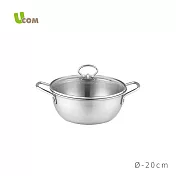 【瑞康屋 UCOM】鍋匠系列MT25台製複合金雙耳湯鍋(20cm)