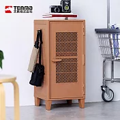 【日本天馬】Fits 網格款可層疊置物收納櫃(附洞洞板)-DIY- 磚紅