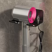 【i LIFE】吹風機收納架-簡約款-1入(免釘免鑽 收納架 吹風機支架) 黑色