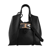 TOD’S T Timeless 附小袋迷你手提/斜背二用包 (黑色)
