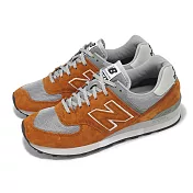 New Balance 休閒鞋 576 男鞋 棕 灰 英製 麂皮 緩震 NB 紐巴倫 OU576OOK-D 26.5cm ORANGE/GREY