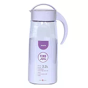 TAKEYA日本製 手柄式 可橫放 大容量 冰箱冷水壺 泡茶壺2.2L (1入) 淡紫色