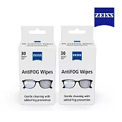 ZEISS 蔡司 防霧拭鏡紙 30入/2盒 (適用眼鏡、3C螢幕、鏡頭)