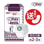 悠適活 日本製貼身輕薄自在褲2回吸收300cc(L/20片/包)加送替換片1片