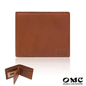 【OMC】6卡2照左右翻牛皮短夾95512(共2色) 棕色
