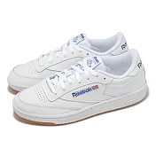 Reebok 休閒鞋 Club C 85 男鞋 女鞋 白 藍 低筒 復古 皮革 膠底 100000158 25cm INT-WHITE/ROYAL-GUM