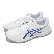 Asics 網球鞋 Court Slide 4 男鞋 女鞋 白 藍 緩衝 入門款 運動鞋 亞瑟士 1041A483101 28cm WHITE/DARK COBALT