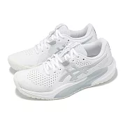 Asics 網球鞋 GEL-Challenger 15 女鞋 白 銀 穩定 運動鞋 亞瑟士 1042A294101 27cm WHITE/PURE SILVER