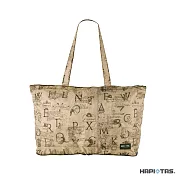 【HAPI+TAS】日本原廠授權 摺疊托特包- 米色彼得兔