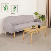 Homelike 喜家居科技布沙發床茶几二件組-原木色(2342)