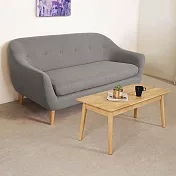 Homelike 喜家居亞麻布沙發茶几二件組-淺灰色(2425)
