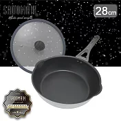 仙德曼銀雪不沾炒鍋-附蓋-28cm-2支