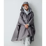 日本 KiU 第二代 成人日常斗篷雨衣 內側TPU防水膜 耐水壓10000mm H2O 積雨灰 405-948