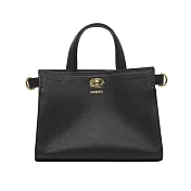 BURBERRY Cotswolds小牛皮迷你托特包 黑色