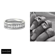 ELLIE VAIL 邁阿密防水珠寶 銀色滿鑲 璀璨方鑽戒指 Morgan 7號