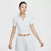 NIKE AS W NSW ESSNTL SS POLO CRP TO 女短袖POLO-白-DV7885051 XS 白色