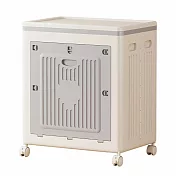 【好氣氛家居】115L大容量移動折疊收納箱/兩款可選 灰色