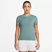NIKE AS W NSW NK CHLL KNT MD CRP 女短袖上衣-FV5509018 XS 綠色