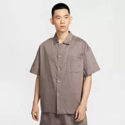 NIKE AS M NL LINEN SS BTTNDWN SASH 男短袖襯衫-HJ2982289 S 棕色