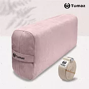 【Tumaz月熊健身】45D高密度麂皮細緻絨瑜珈枕 (附贈伸展帶) 莫蘭迪粉