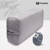 【Tumaz月熊健身】45D高密度麂皮細緻絨瑜珈枕 (附贈伸展帶) 寧靜灰