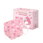 【ONEDER旺達棉品】三麗鷗美樂蒂兒童立體口罩(15入組)- 美樂蒂 滿版 MM-BBZ003
