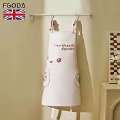 【英國FGODA】印花風肩帶可調節防潑水可擦手雙口袋圍裙-多款可選- 表情