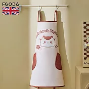 【英國FGODA】印花風防潑水可擦手雙口袋圍裙-多款可選- 小牛