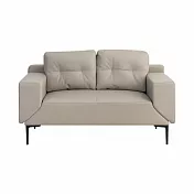 IDEA-百變翻轉扶手功能皮沙發(雙人款.兩色可選.運費另計) 卡其色