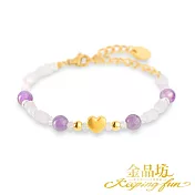 【金品坊】黃金手鍊心願相守赴夢手鍊 紫夢承諾