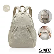【OMC】輕盈紙感甜美系休閒旅行後背包(大款)33571(共5色) 淺杏色