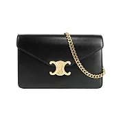 CELINE Margo 金鍊牛皮WOC/斜背包_展示品 (黑色)