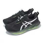 Asics 慢跑鞋 Novablast 5 Luxe 男鞋 黑 銀 白金系列 回彈 厚底 運動鞋 亞瑟士 1011C031001 25cm LUXE/BLACK